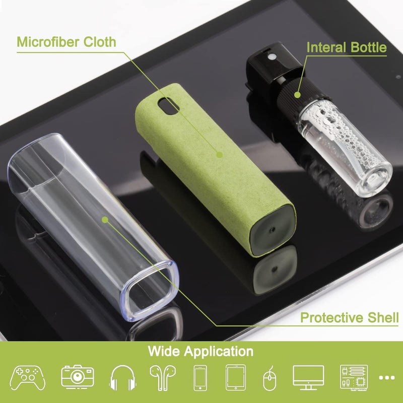 walrfid Screen Cleaner Touchscreen Mist Spray, Cleaning Kit for Electronic Smart Phone TV, Laptop, Tablet, PC, Computer LCD Flat Screens, Eyeglasses, Compatible with iPhone iPad MacBook Pro - Green - Image 2